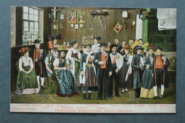 Postcard PC Baden costume 1905-1925 rural wedding